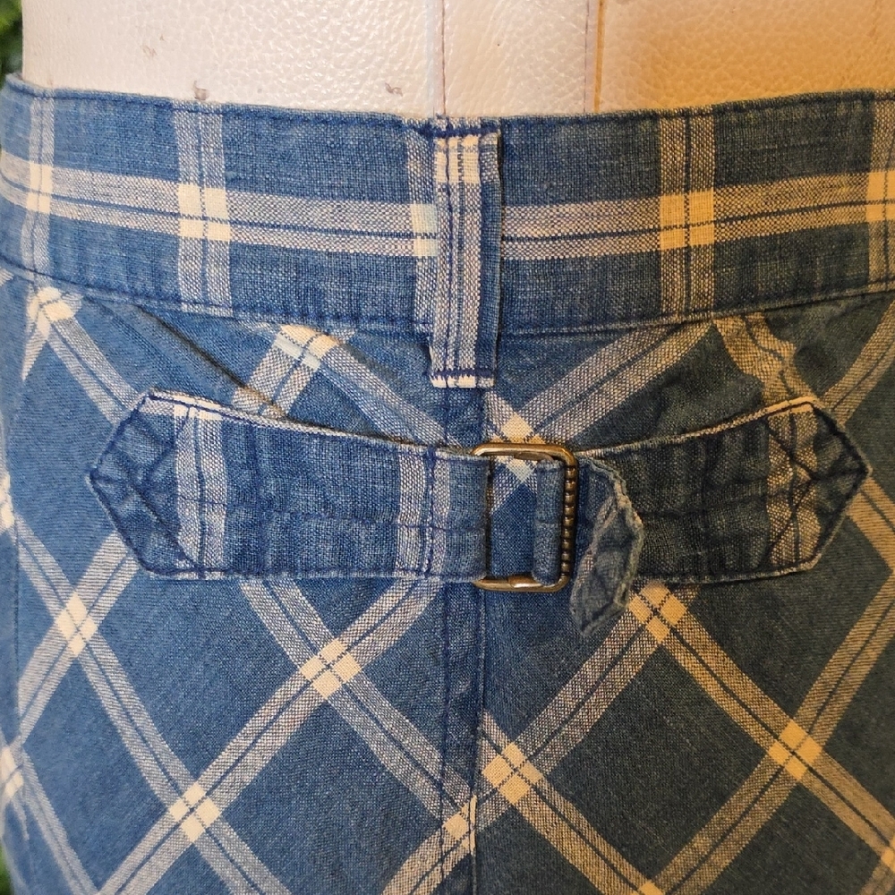 Lauren Ralph Lauren Checkered Blue Maxi Skirt - Picture 5 of 6